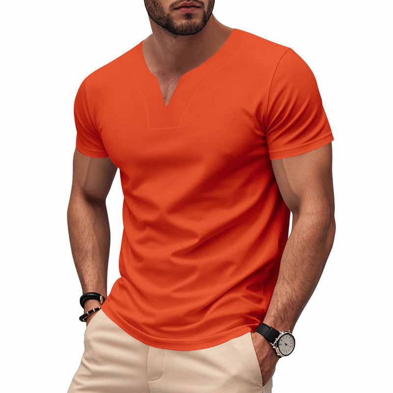 Quick-drying Skin-friendly Loose Solid Color Short Sleeve