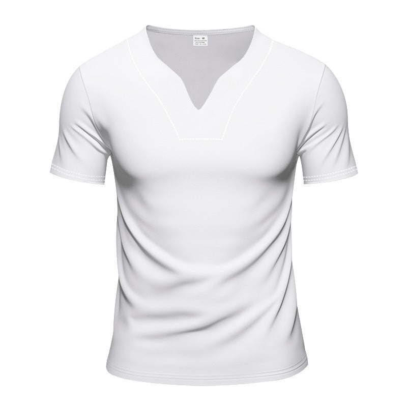 Quick-drying Skin-friendly Loose Solid Color Short Sleeve