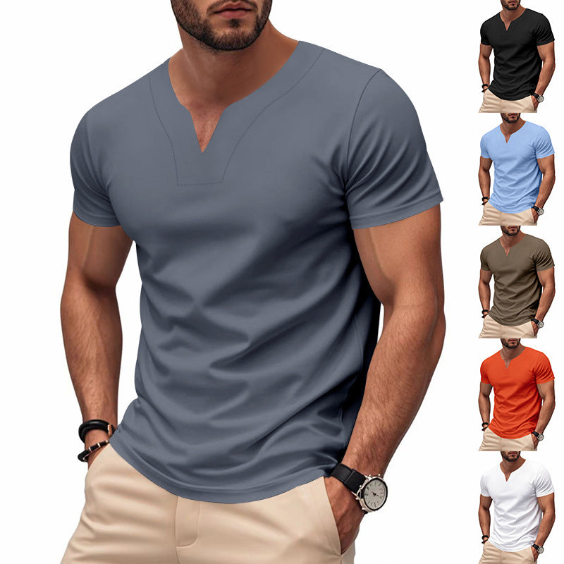 Quick-drying Skin-friendly Loose Solid Color Short Sleeve