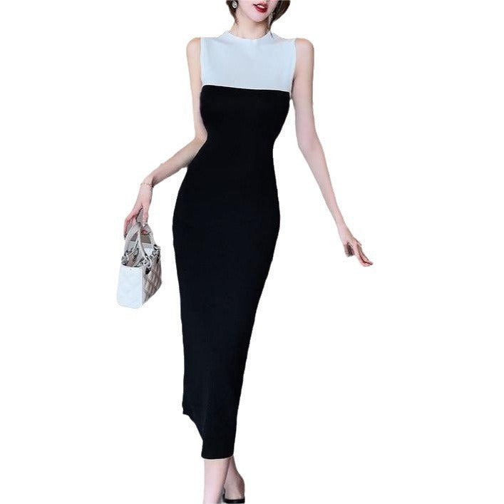 Split French Style Temperament Sheath Dress